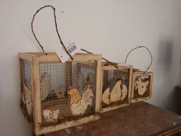 SET DE 3 BOITES "FAMILLE POULE"